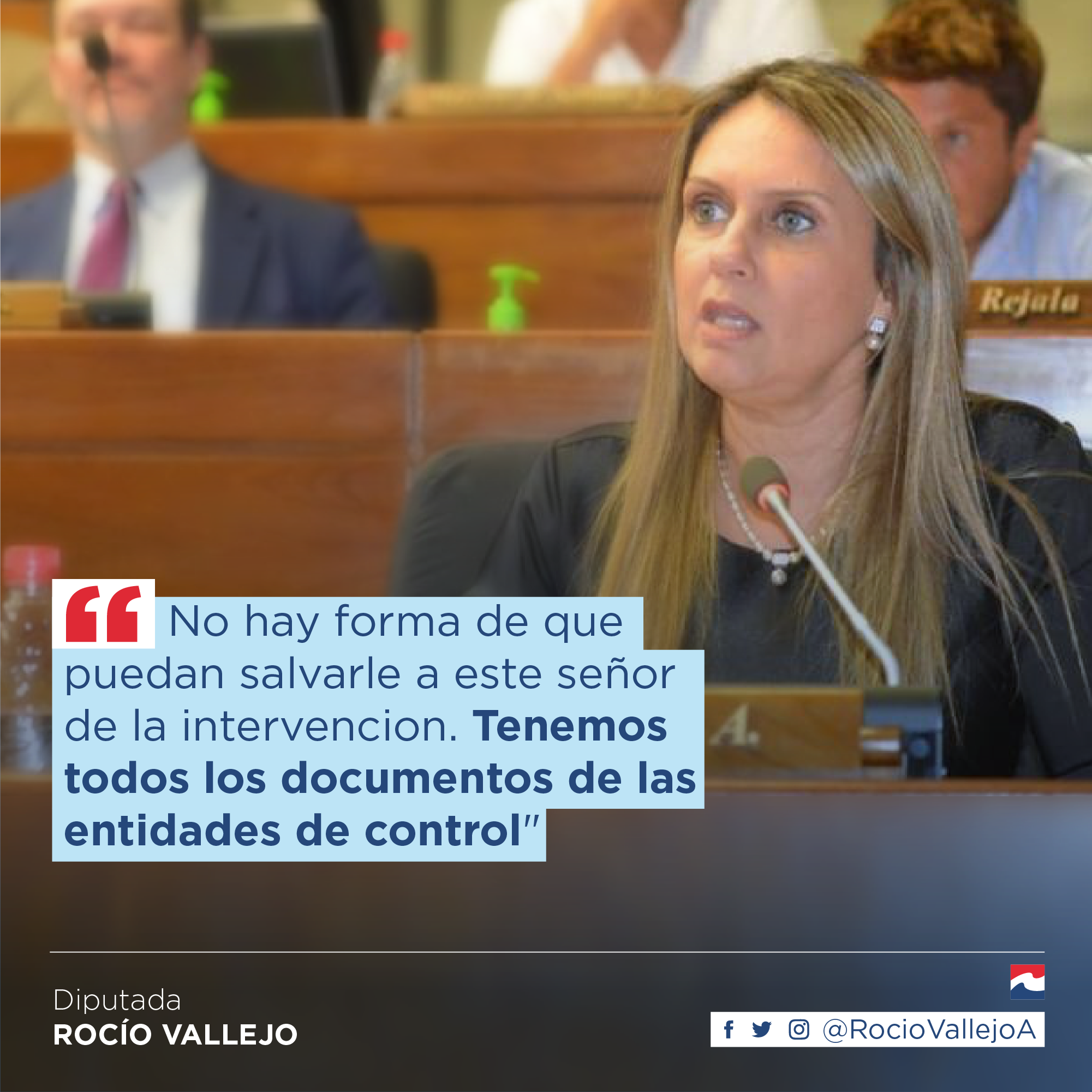 "No hay forma de que puedan salvarle a este señor de la intervención. Tenemos todos los documentos de las entidades de control"