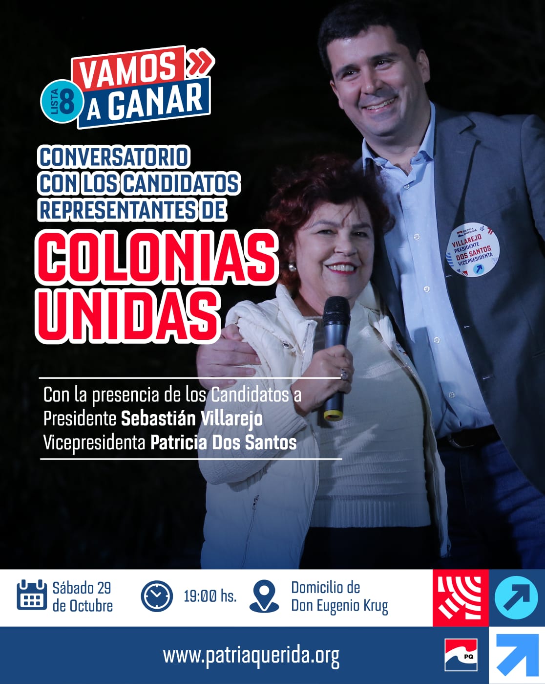 Imagen con detalles del evento Conversatorio en Colonias Unidas