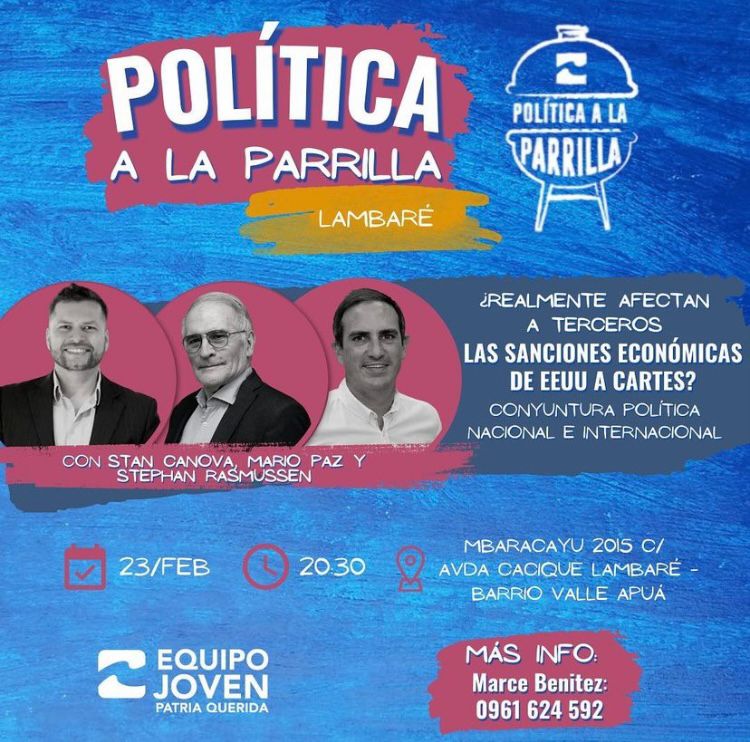 Imagen con detalles del evento Política a la Parrilla en Lambaré