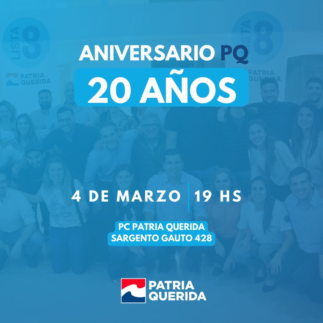 Imagen con detalles del evento Aniversario PPQ 20 años